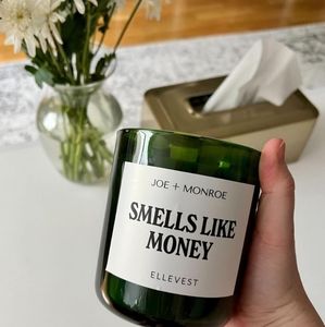 Smells Like Money limited edition Ellevest x Joe +Monroe candle